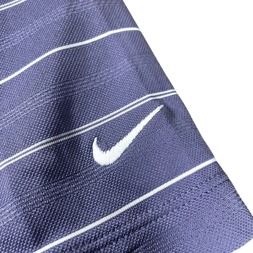 Nike‎ Golf Dri-FIT Striped Polo Shirt Mens Size XL Purple Athleisure Activewear - Picture 3 of 7